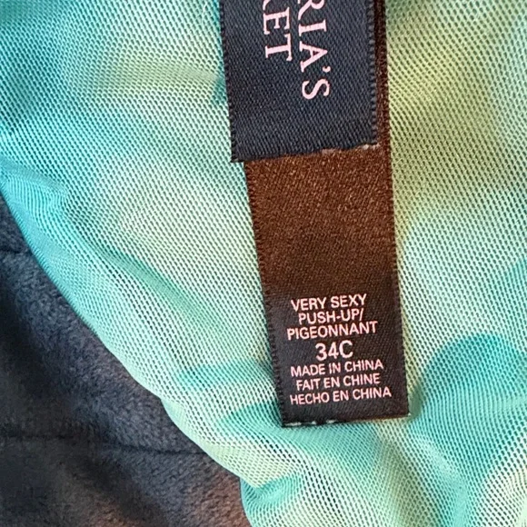 Victoria’s Secret Very Sexy Push-Up Bra | 34C | Teal Front Close - Picture 3 of 4